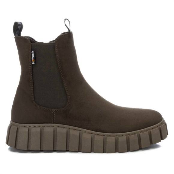 NEW XTI women's suede booties in khaki - Picture 2 of 3